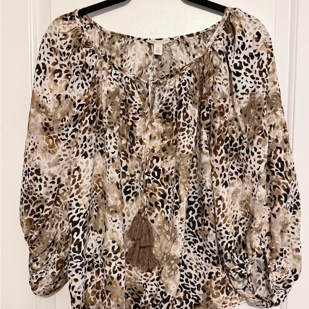 Cato Brown Leopard Print Blouse - Picture 3 of 10